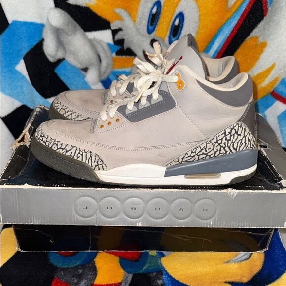 Jordan Other - Air Jordan 3 Cool Gray Sneakers White
